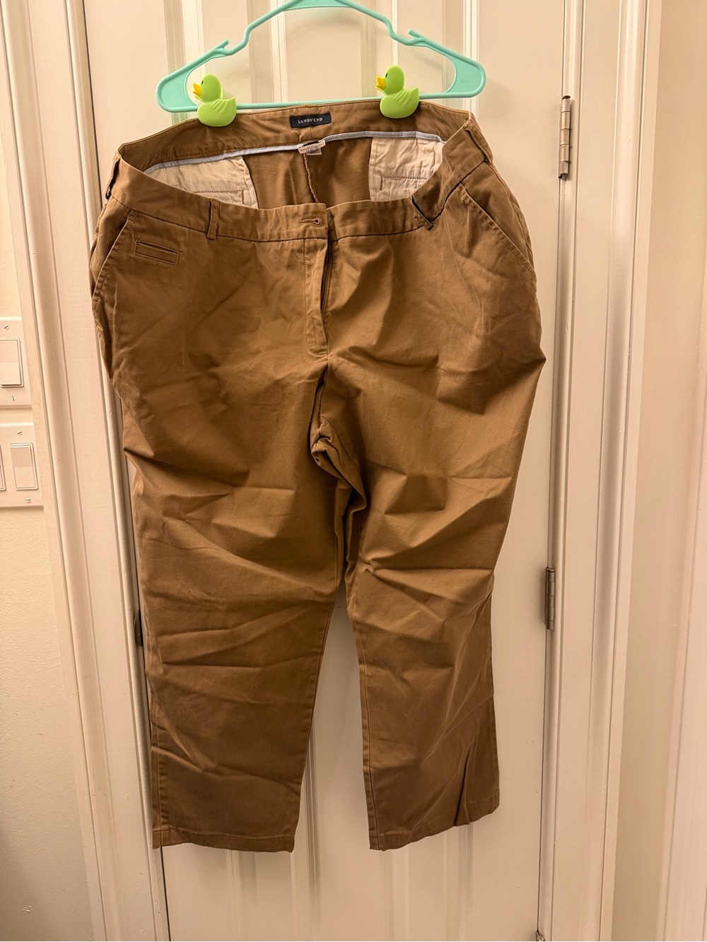 Lands' End Womans Khaki Chino Pants - Brown